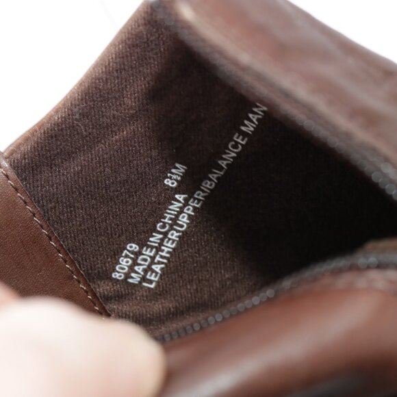 Clarks Womens Loafers Size 8.5 Brown Leather Booties Low Block Heel Comfy Shoes - Picture 10 of 11